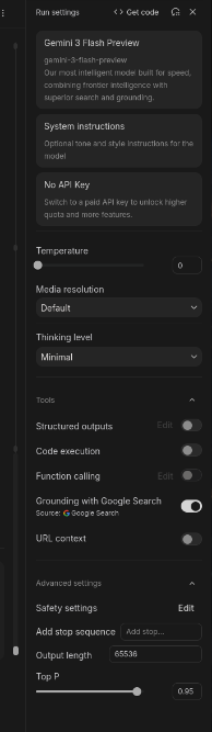 Google Gemini: Settings
